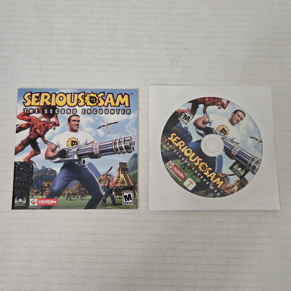 Serious Sam The Second Encounter PC CD ROM 2002 Croteam Gathering FPS Game